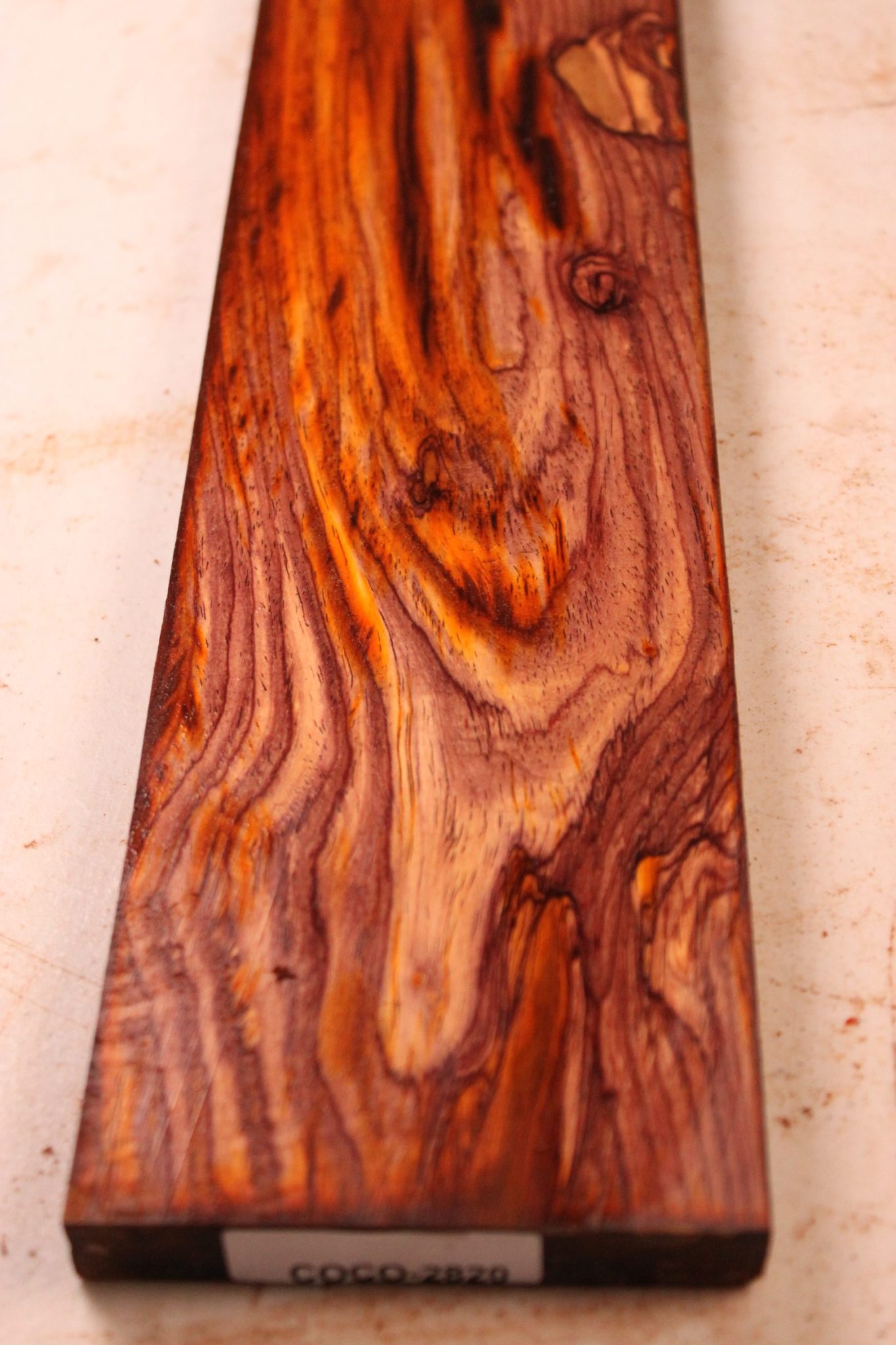 COCOBOLO BOARD WITH SOME BURL